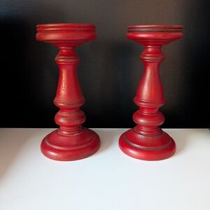 Vintage Pier 1 Farmhouse-Style Candle Holders